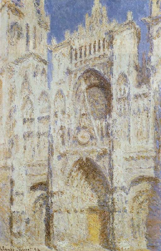 The sun of the main entrance of the Rouen Cathedral, Claude Monet
